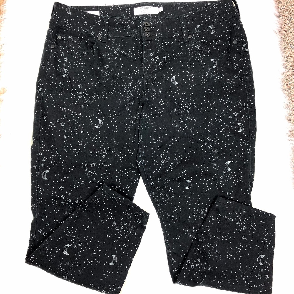Torrid Size 22R Moon & Stars Black Jeggings